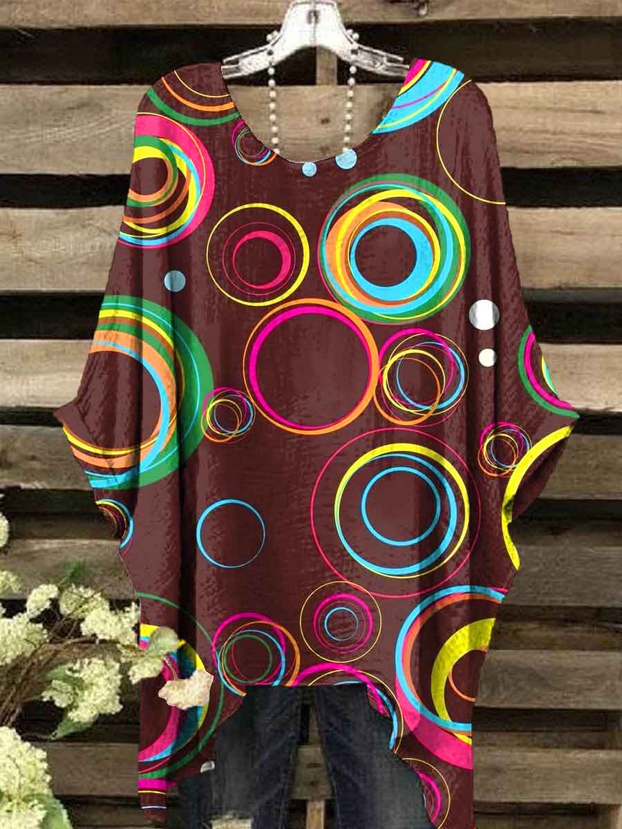 Women's Vintage Art Print Casual Top