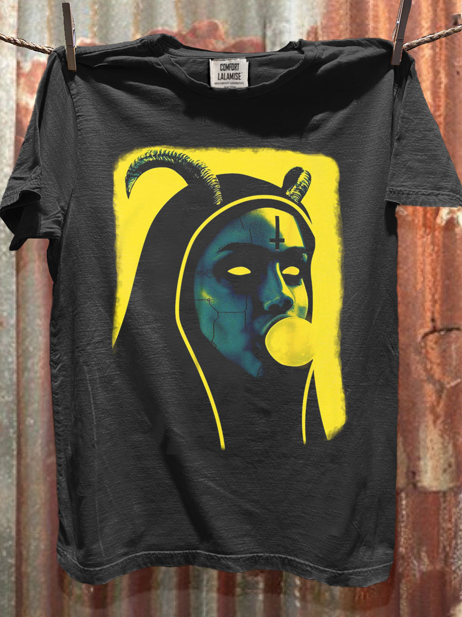 Occult Gothic Dark Satanic Unholy Nun Art Print Casaul Short Sleeve T-shirt