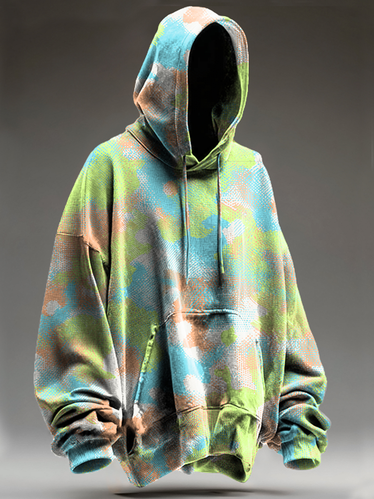 Unisex Vintage Abstract colorful Art Print Casual Sweatshirt