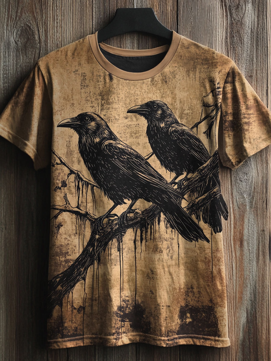 Dark Crow Art Print Casual T-shirt