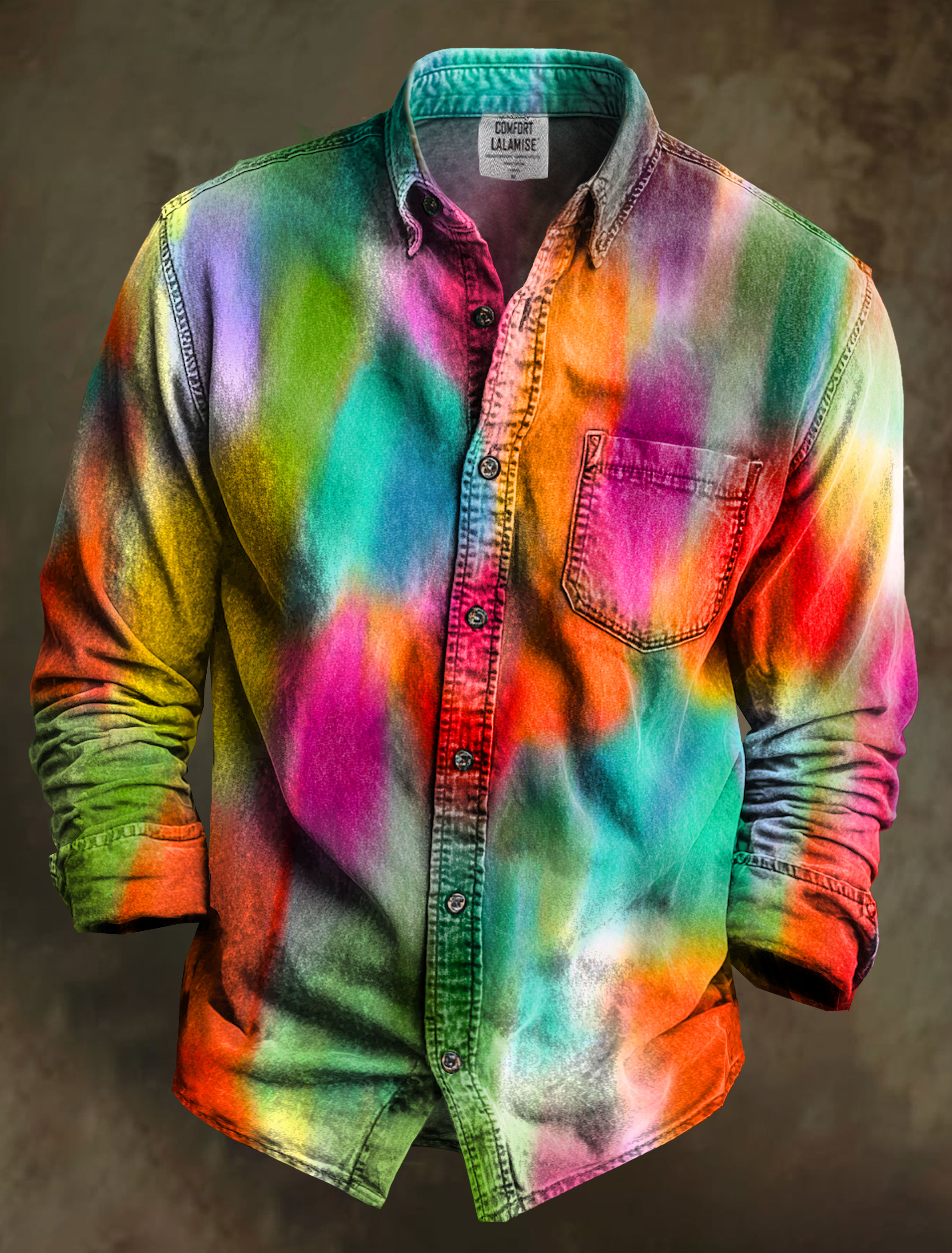 In Motion Art Print 100% Cotton Long Sleeve Shirt