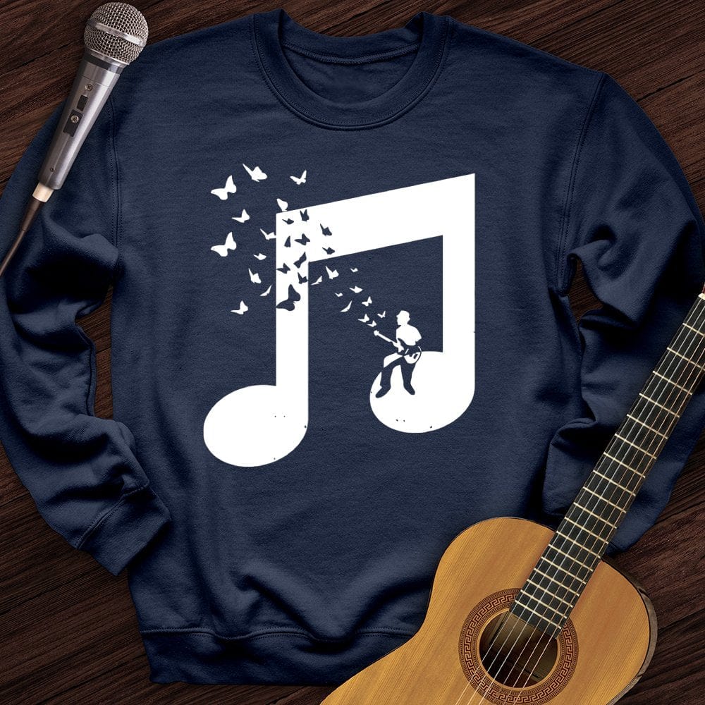 Musical Butterfly Guitar Crewneck