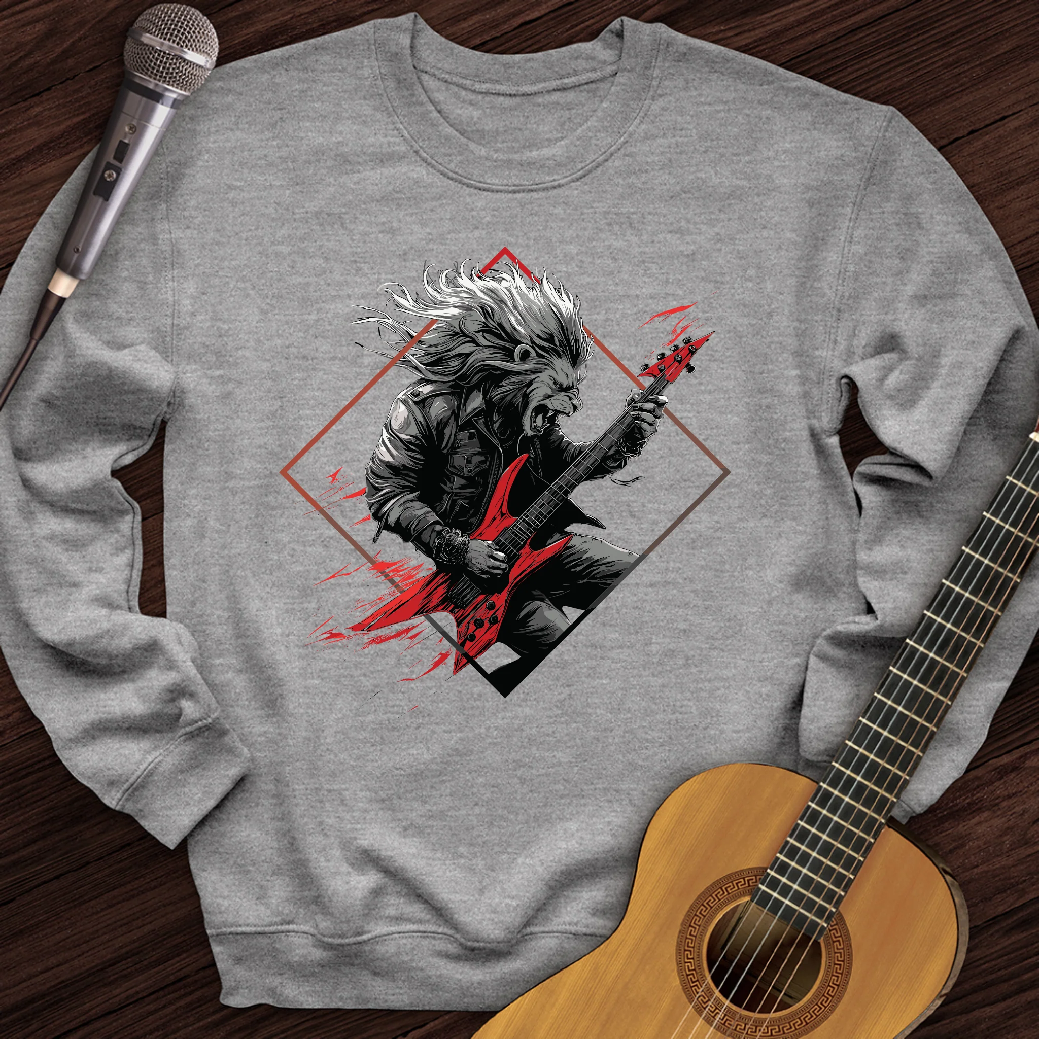 Lion Guitar Crewneck