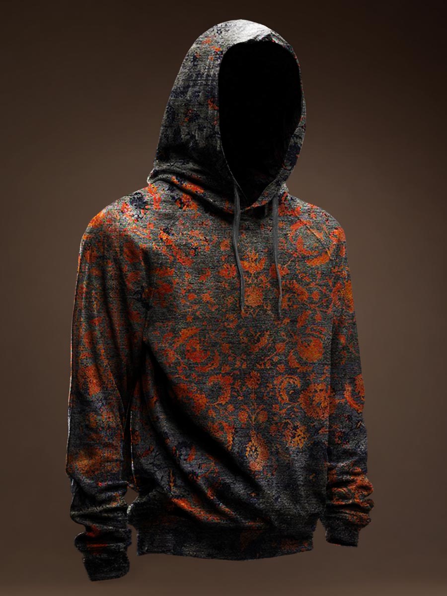 Persian Style Print Casual Hoodie Sweatshirt