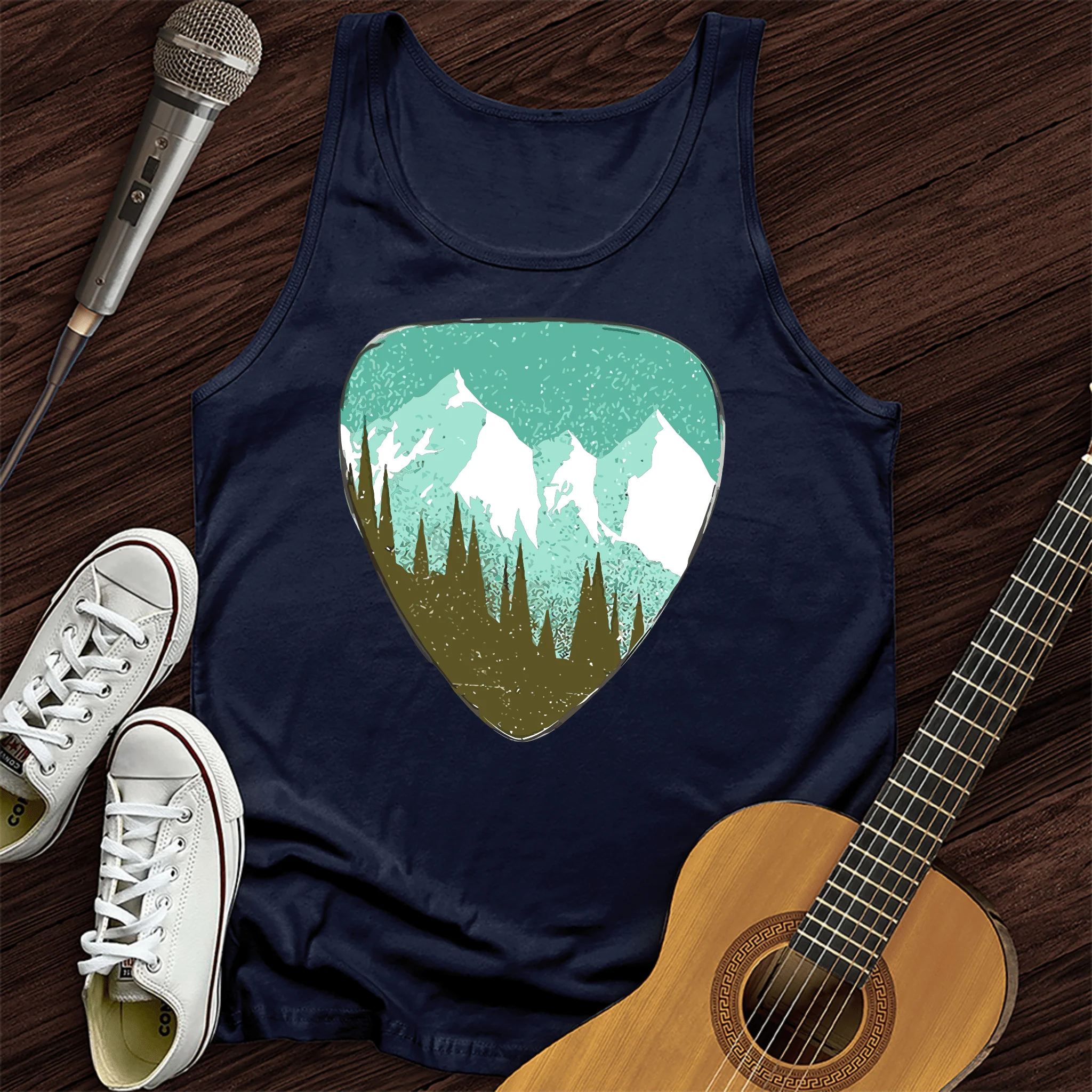 Mountain Guitar Pick Tank Top