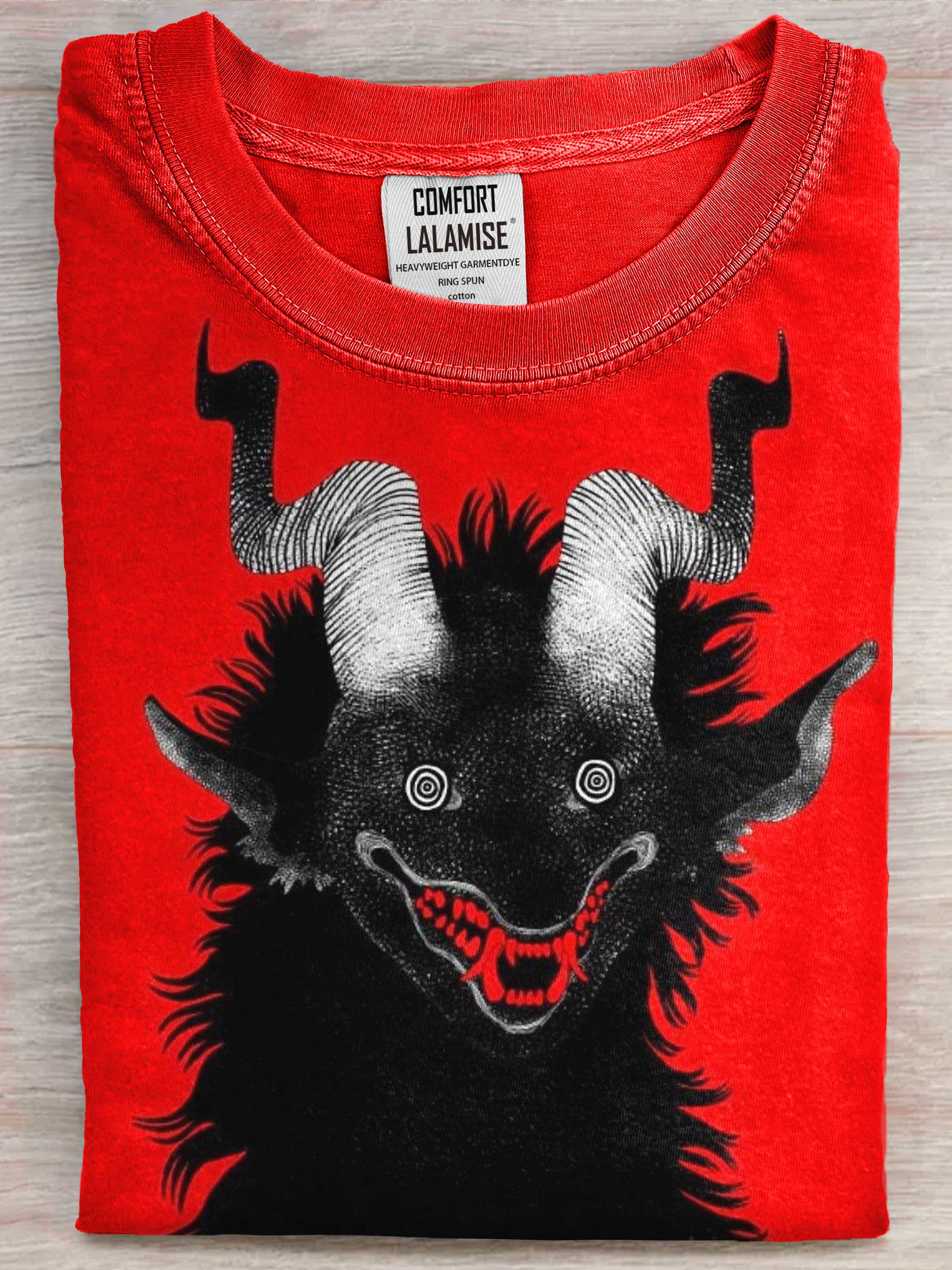 Cute Devil Monster Dark Art Print Cotton Casaul Short Sleeve T-shirt
