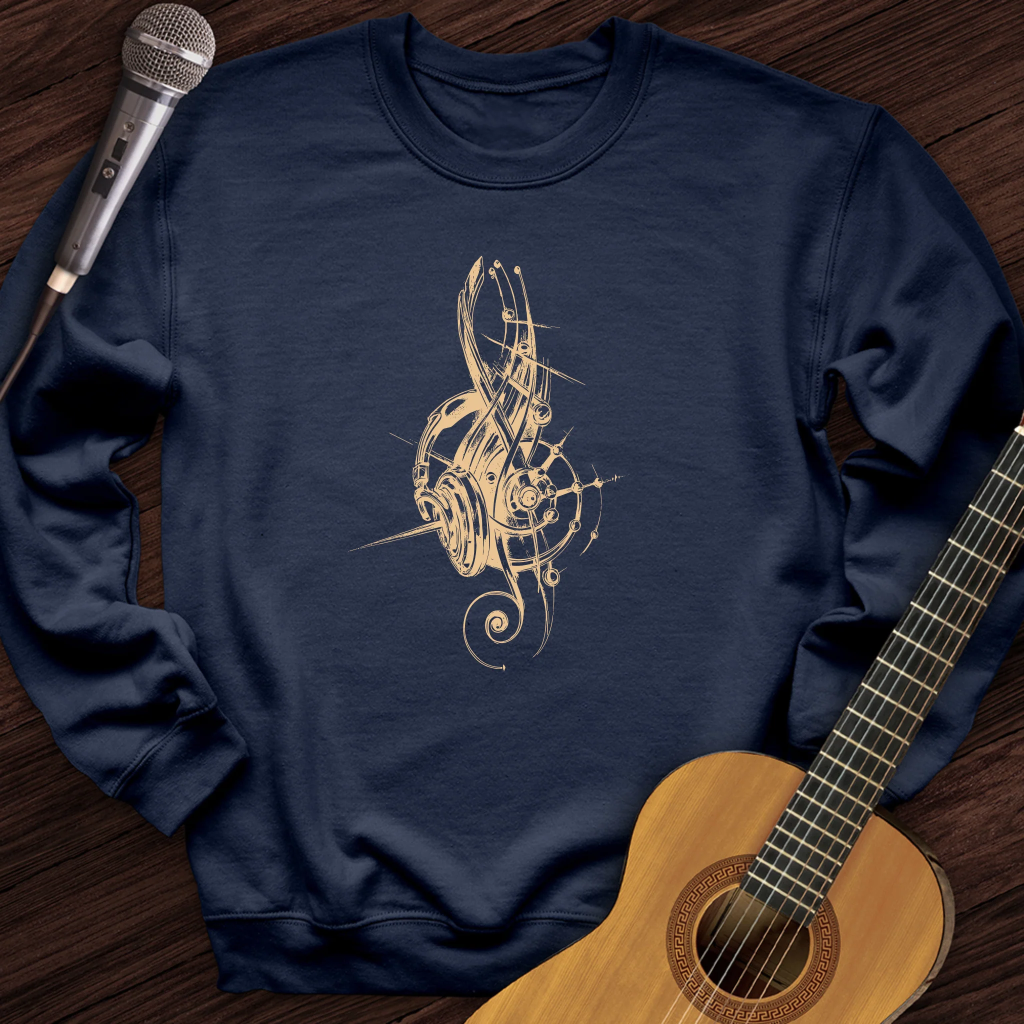 Treble Clef Headphones Crewneck