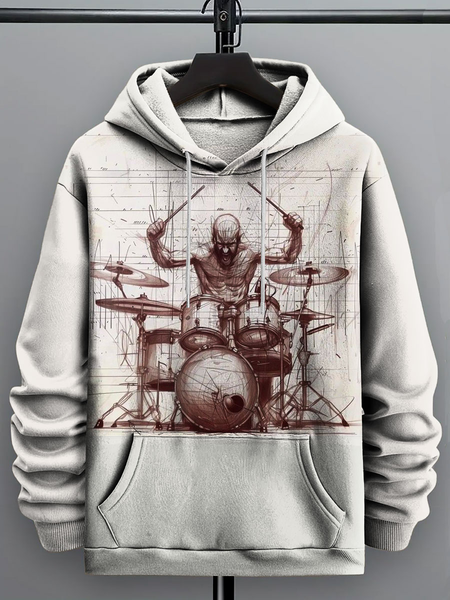 Play the drums Art Print Casual  Sweatshirt