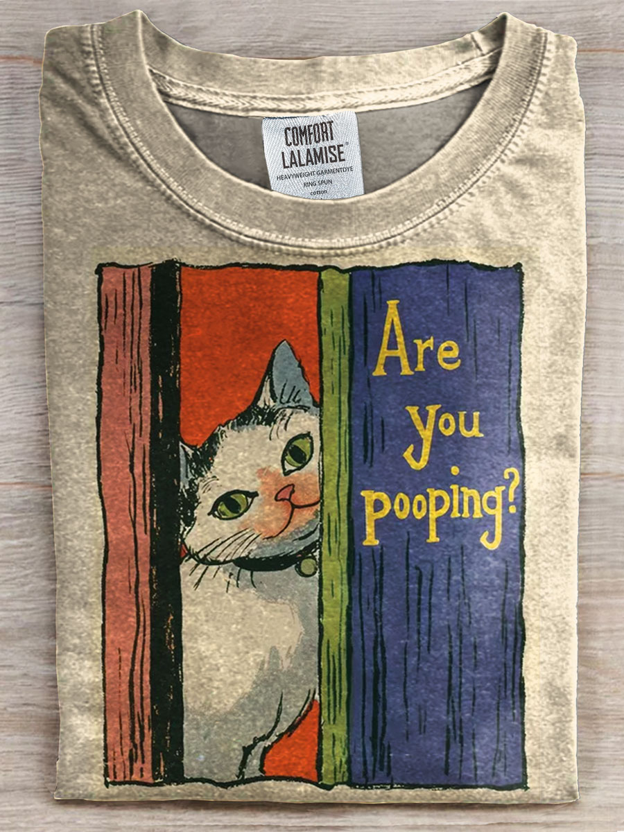 Cat Prints Casual T-shirt