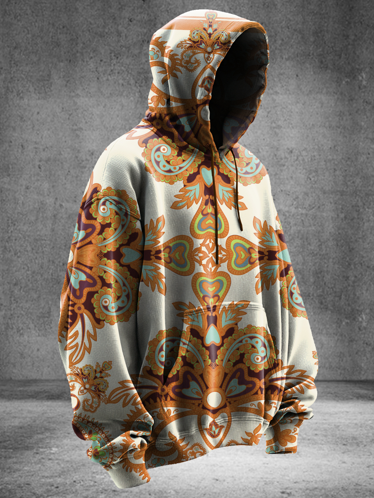 Vintage Abstract Ethnic Fantasy Art Print Hoodie Sweatshirt