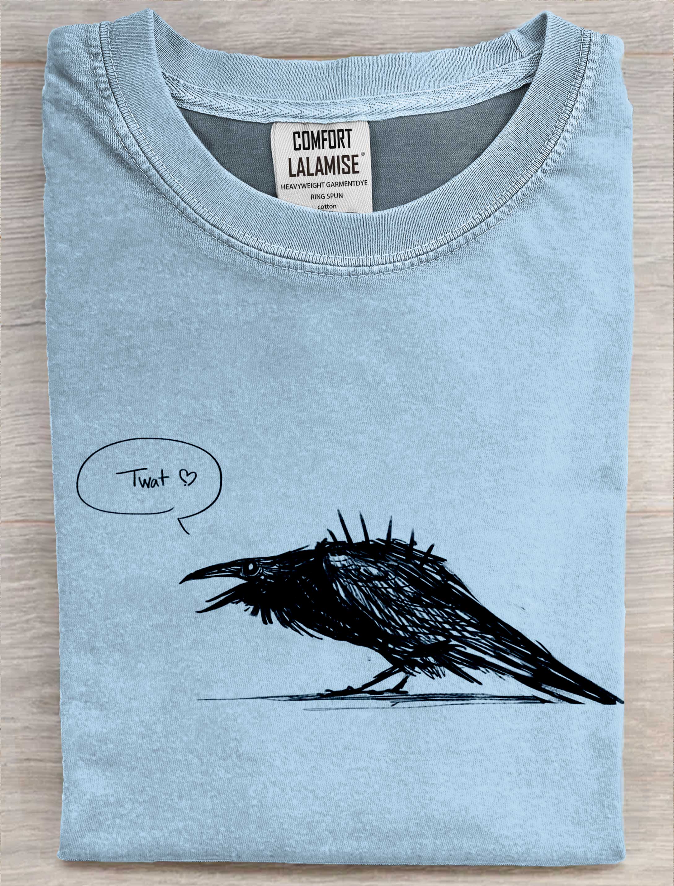 Funny Raven Art Print Casual Short Sleeve T-shirt