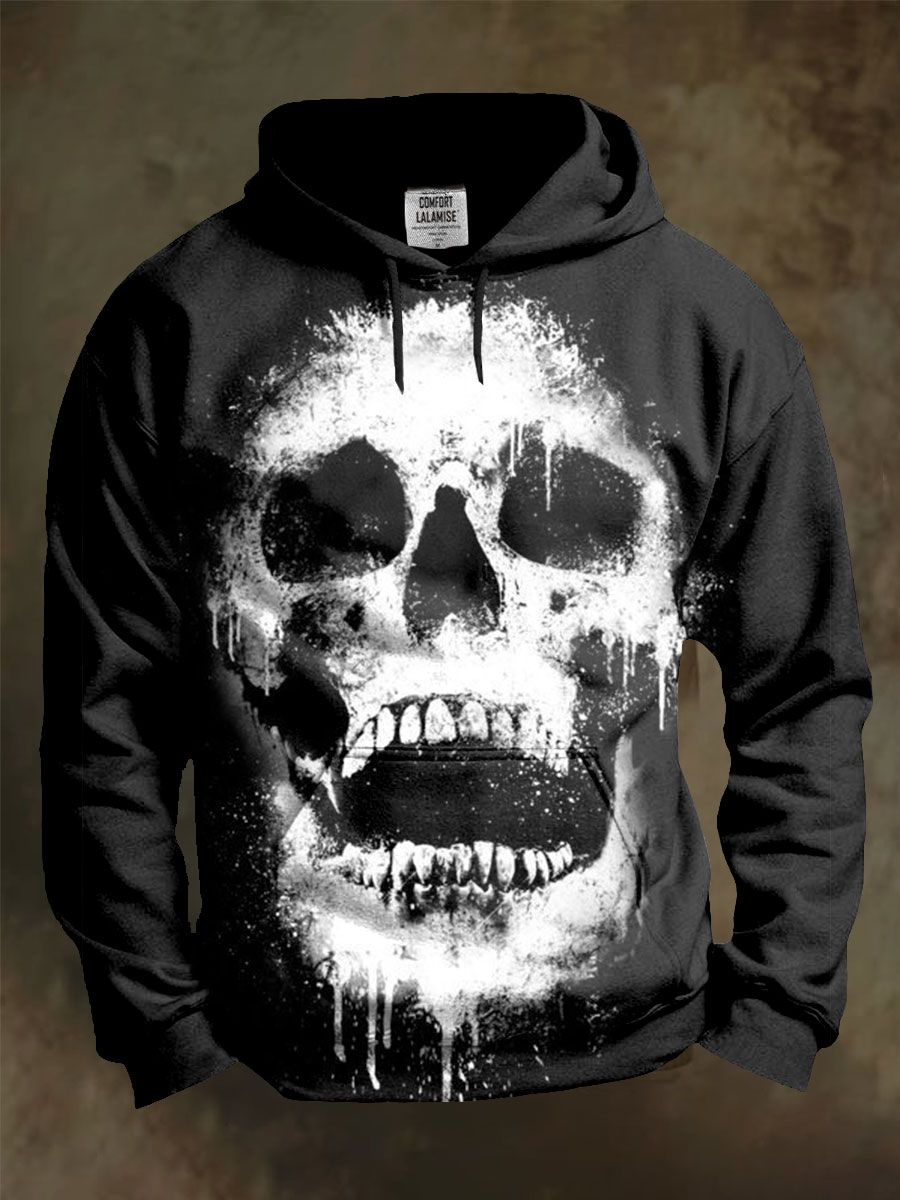 Skull Art Casual Cozy Long Sleeve Sweatshirt