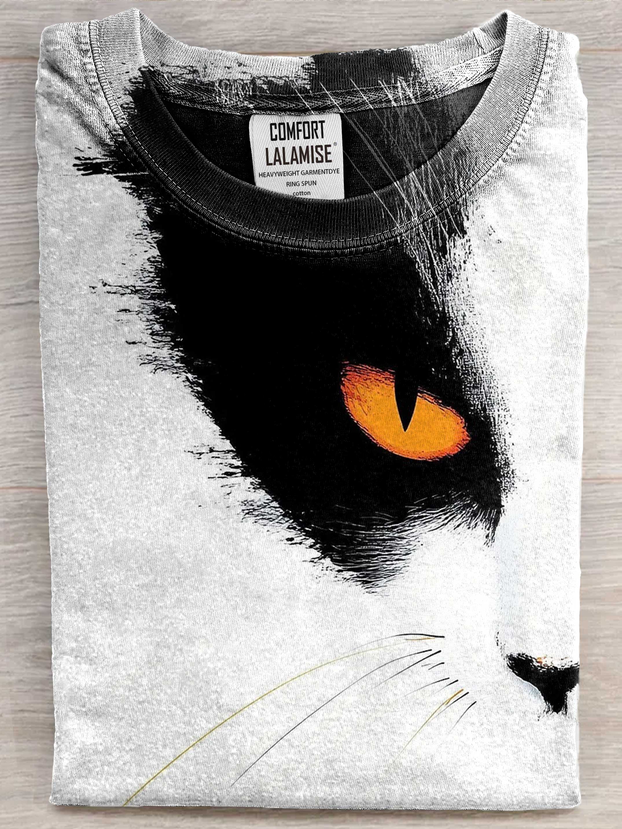 Cat Art Print Casaul Short Sleeve T-shirt