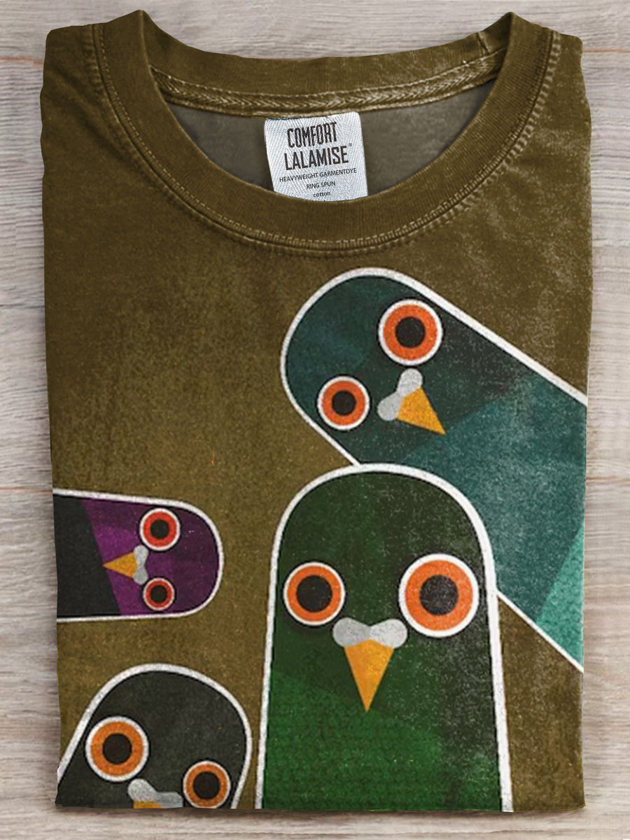 Bird Art Prints Casual T-shirt
