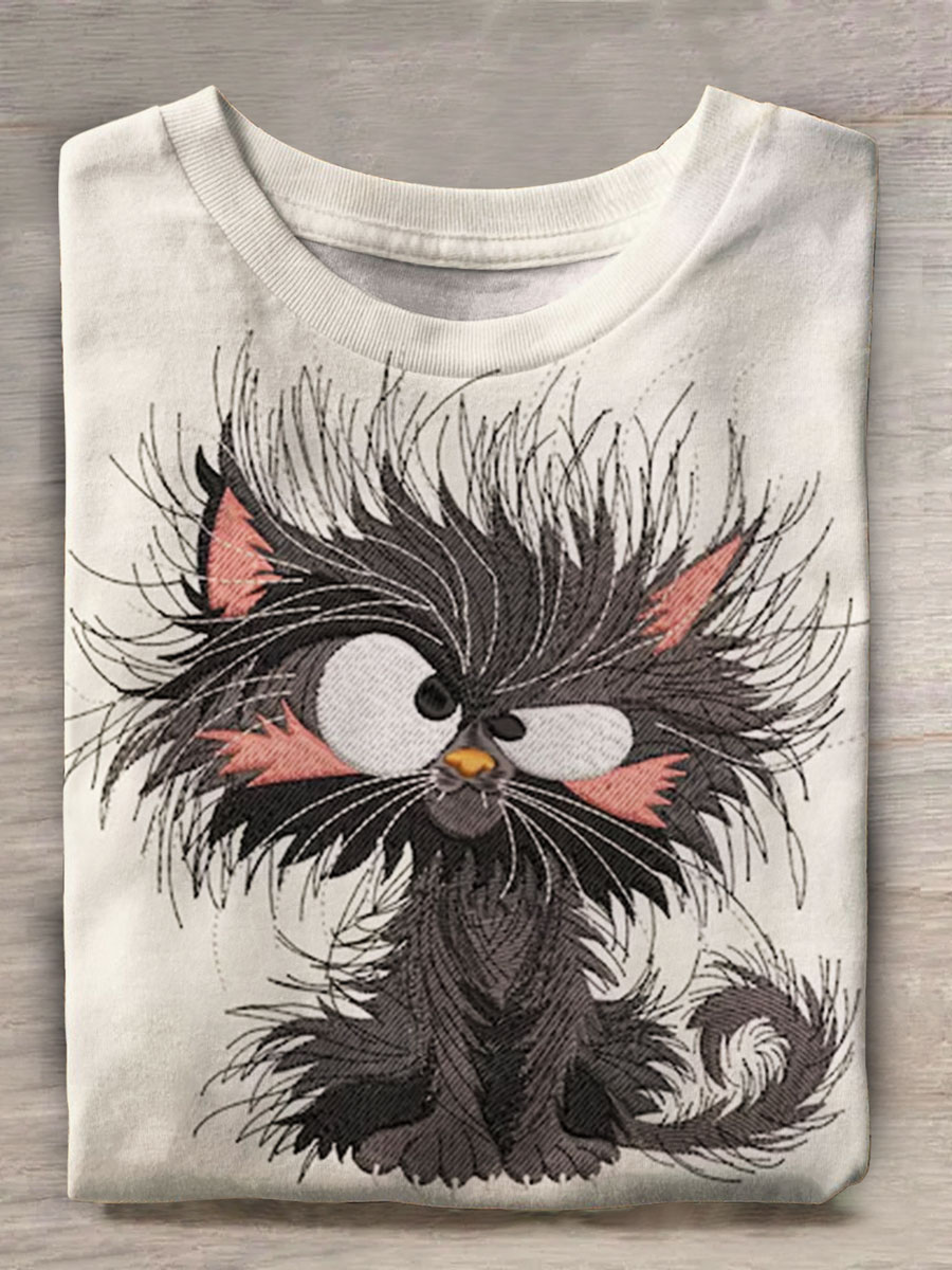 Cat Prints Casual T-shirt