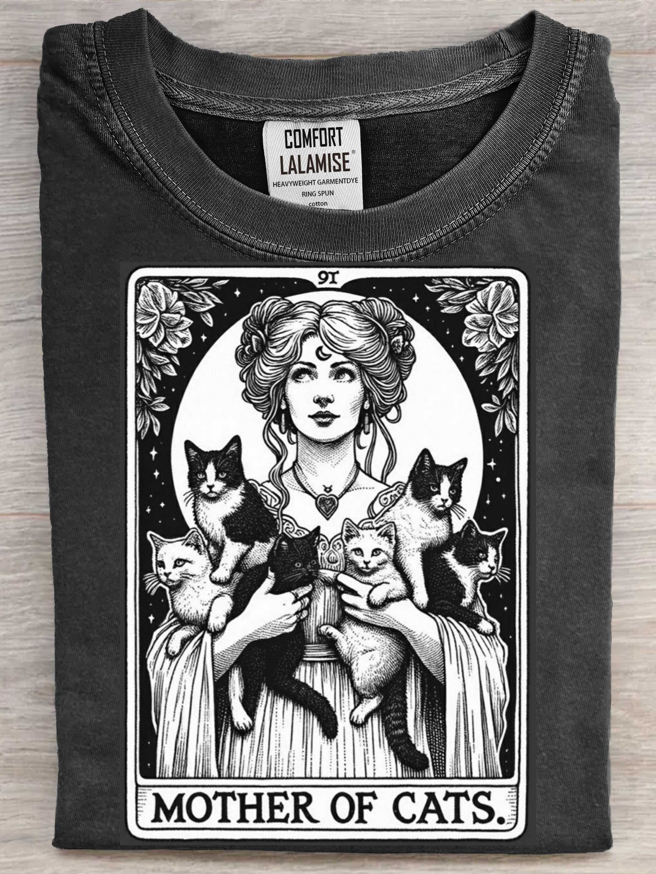 Mother Of Cat Art Print Casaul Short Sleeve T-shirt