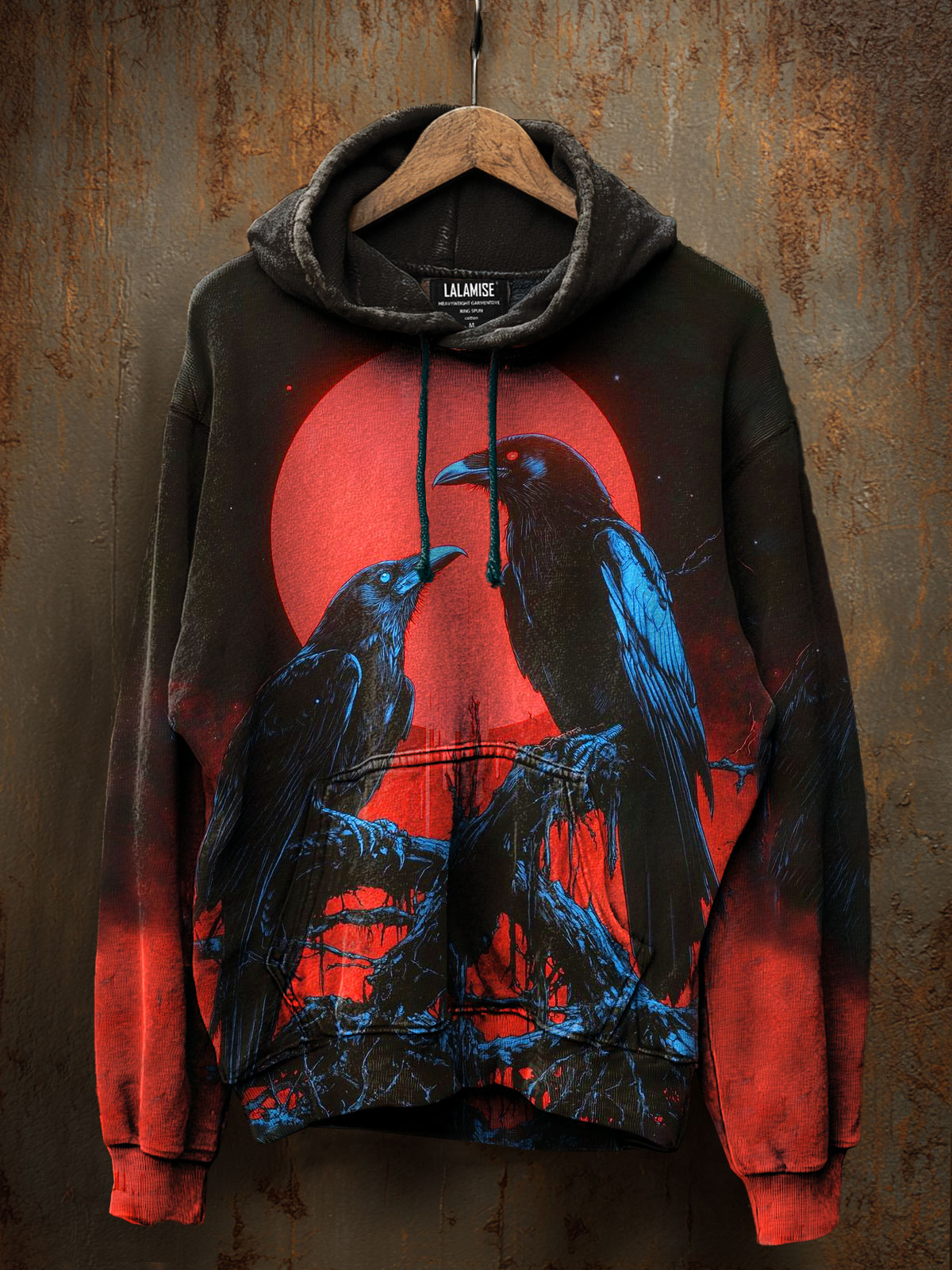 Raven Art Print Casual Sweatshirt