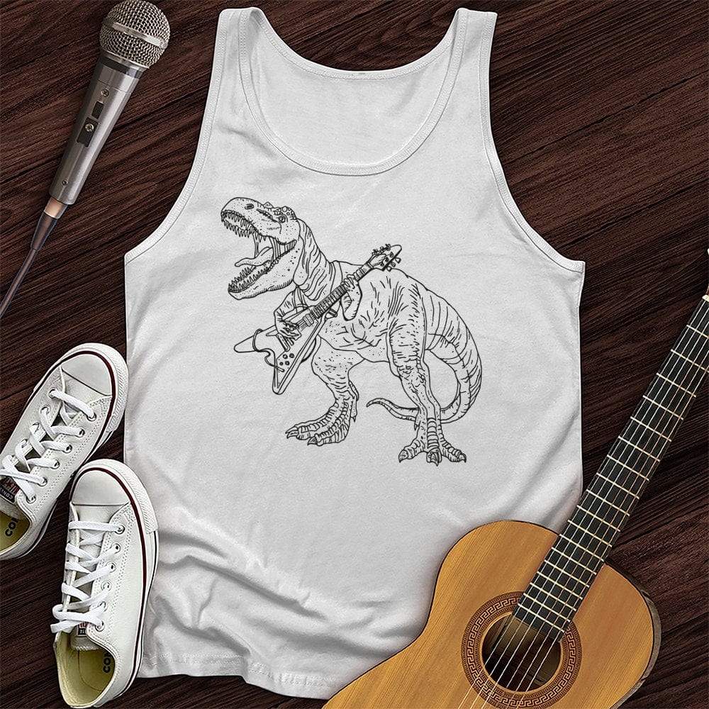 T-Rex Playing Guitar Tank Top