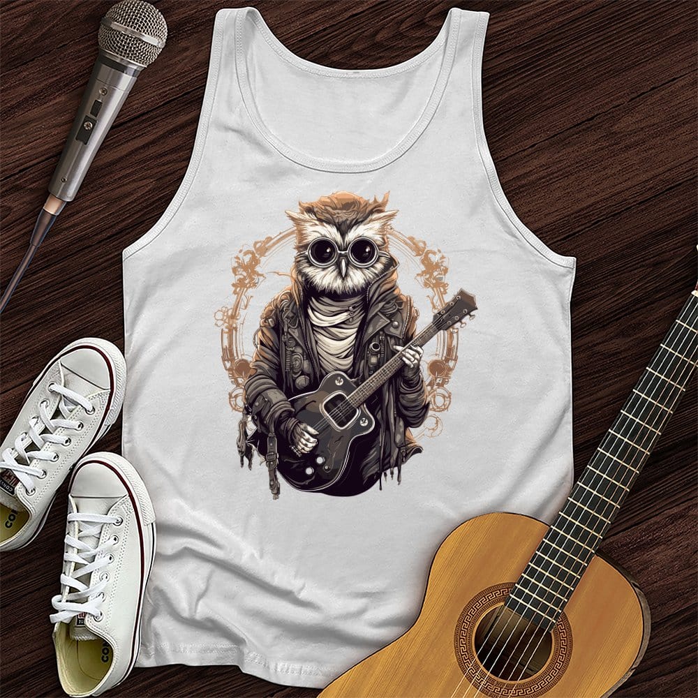 Owl Playing Guitar Tank Top