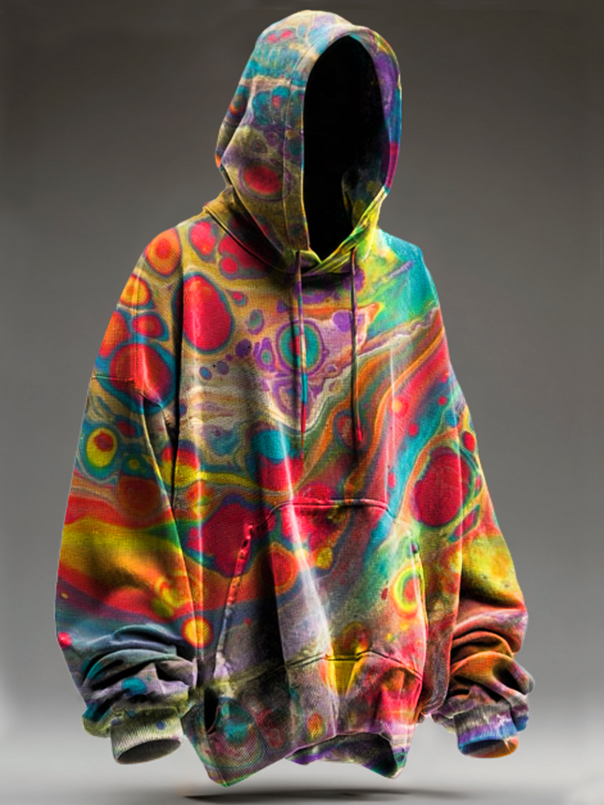 Unisex Vintage Abstract  Fantasy colorful Art Print Casual Sweatshirt