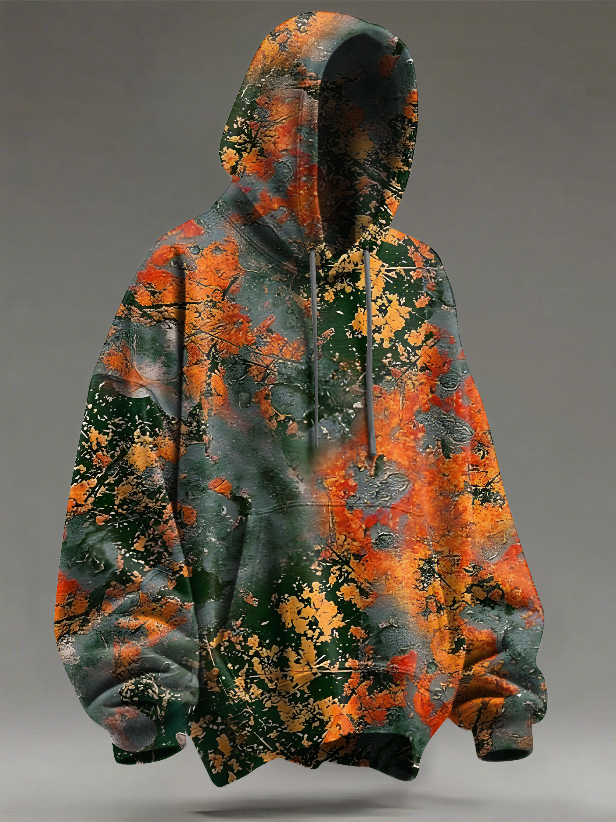 Retro Multicolor Art Print Casual Hoodie Sweatshirt