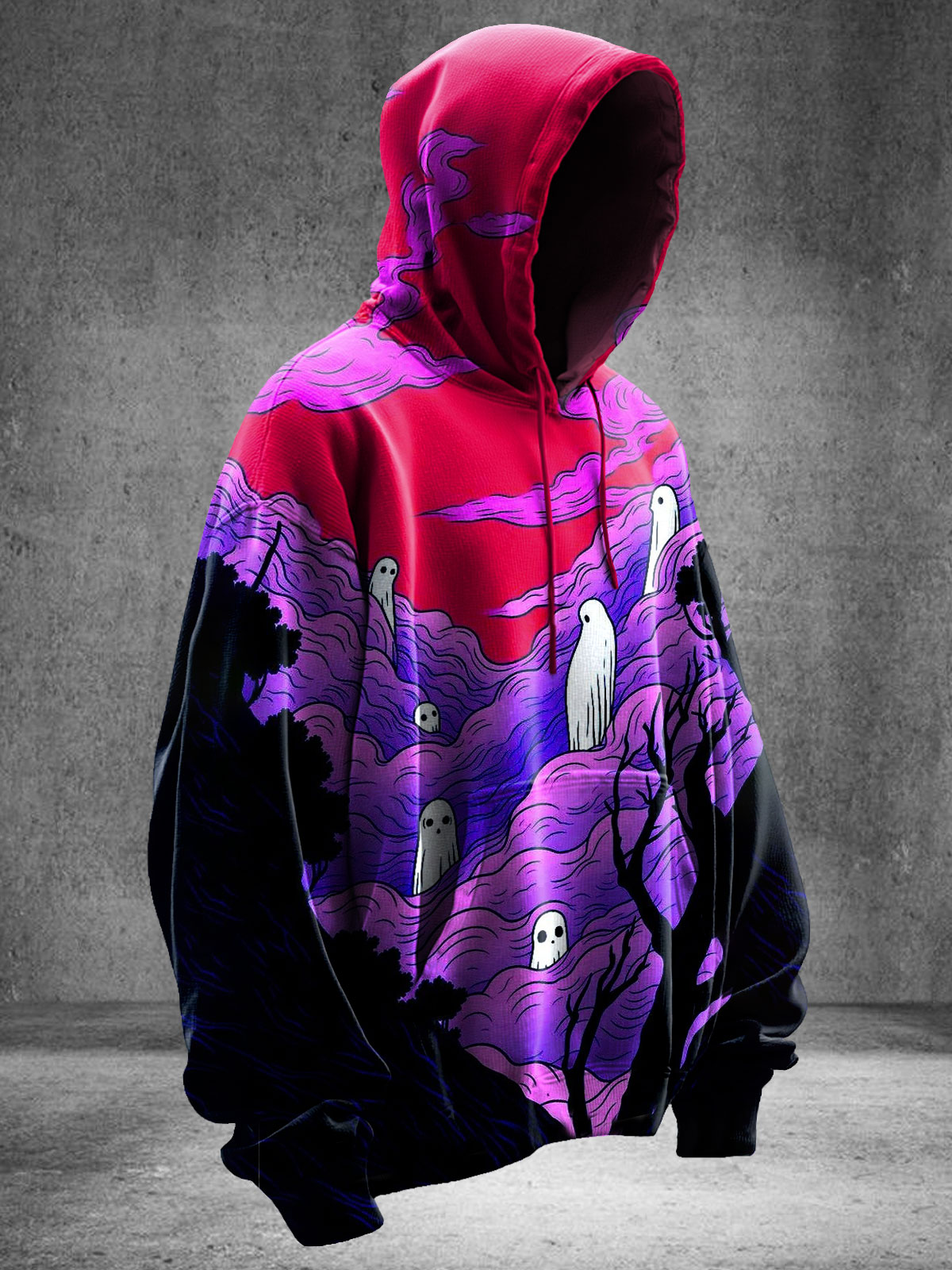 Ghost Holiday Art Print Casual Sweatshirt