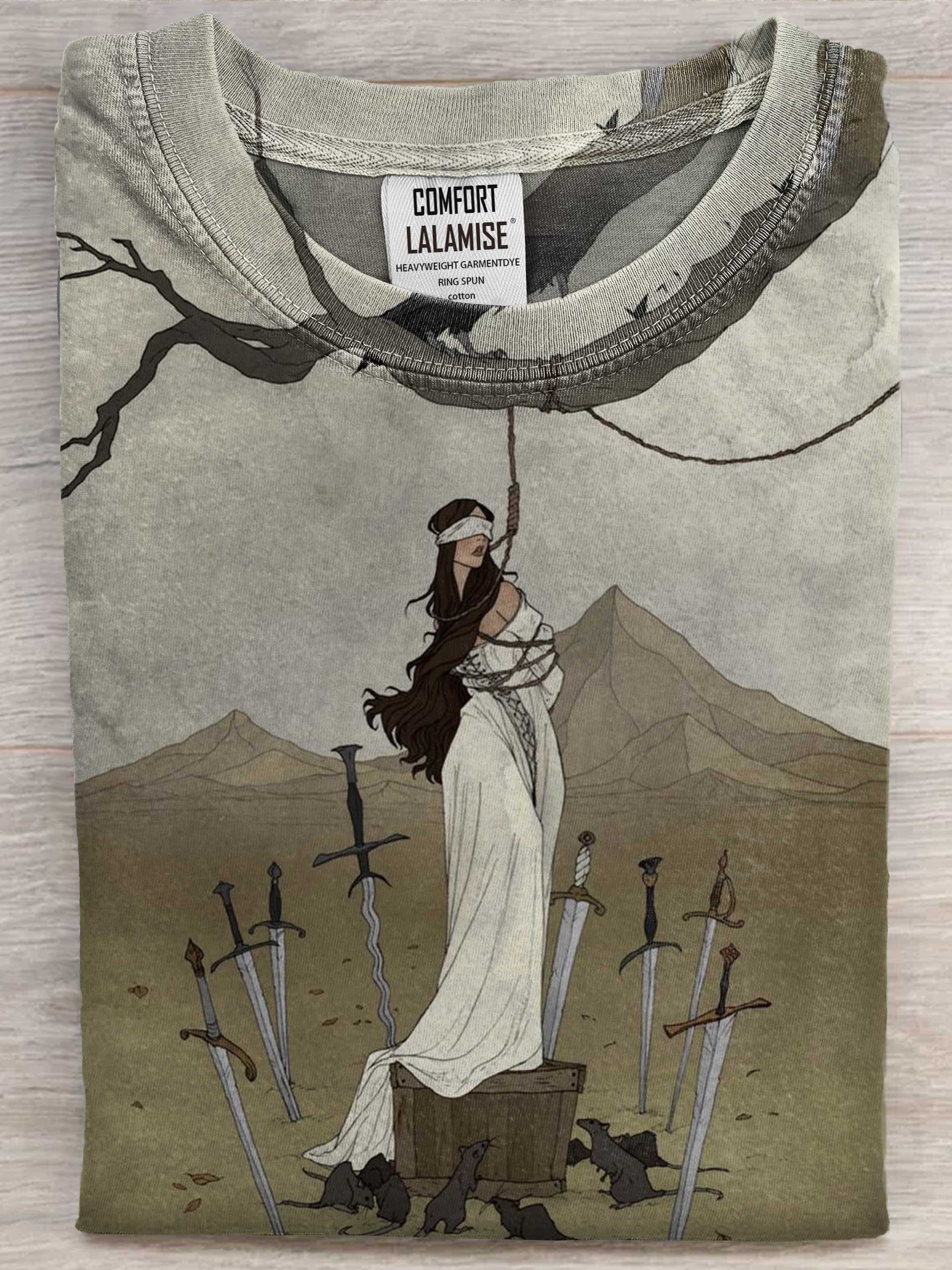 Women Art Print Cotton Casaul Short Sleeve T-shirt