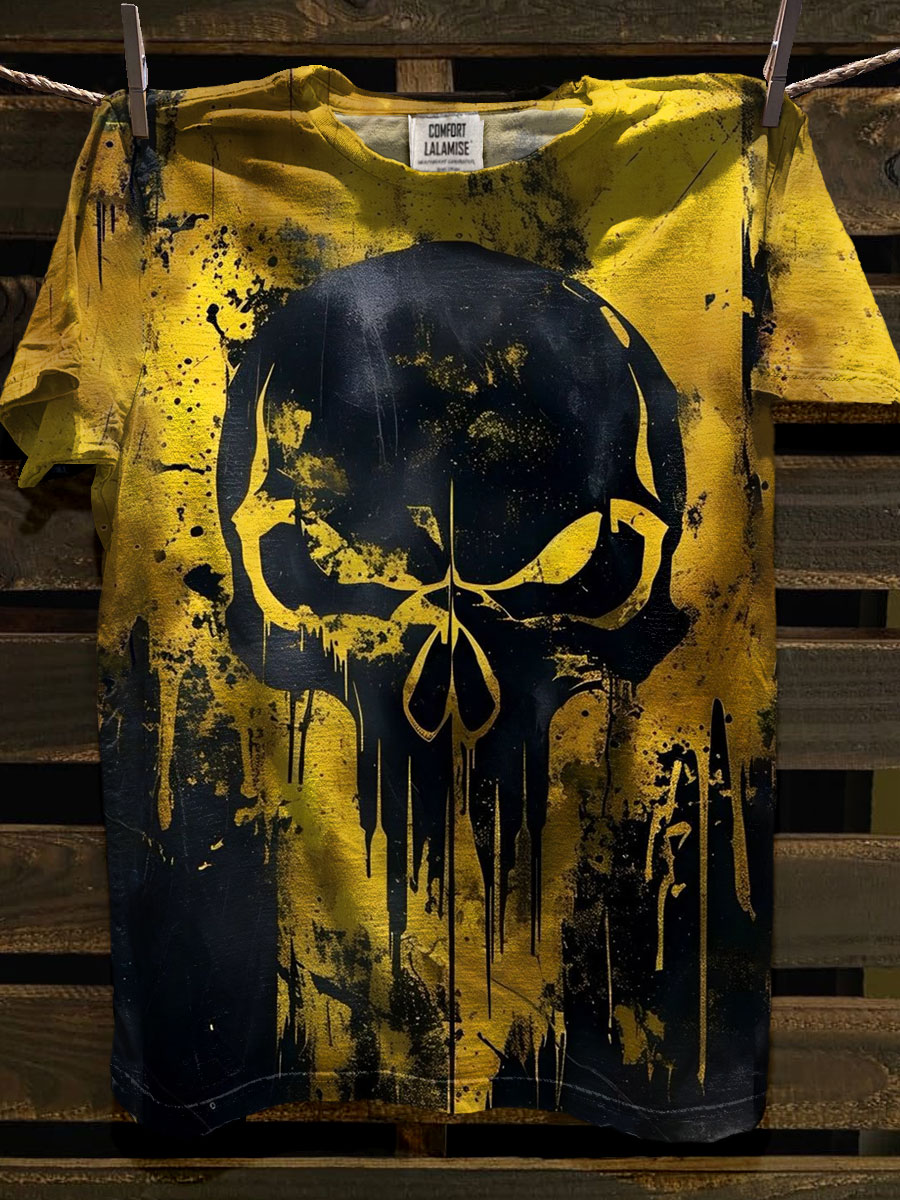 Vintage Dark Art Print Casaul Short Sleeve T-shirt