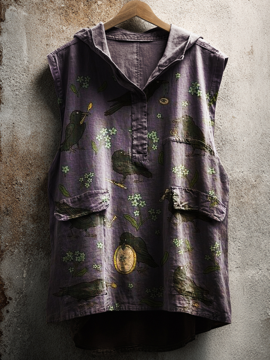 Bat Print Casual Tank Top