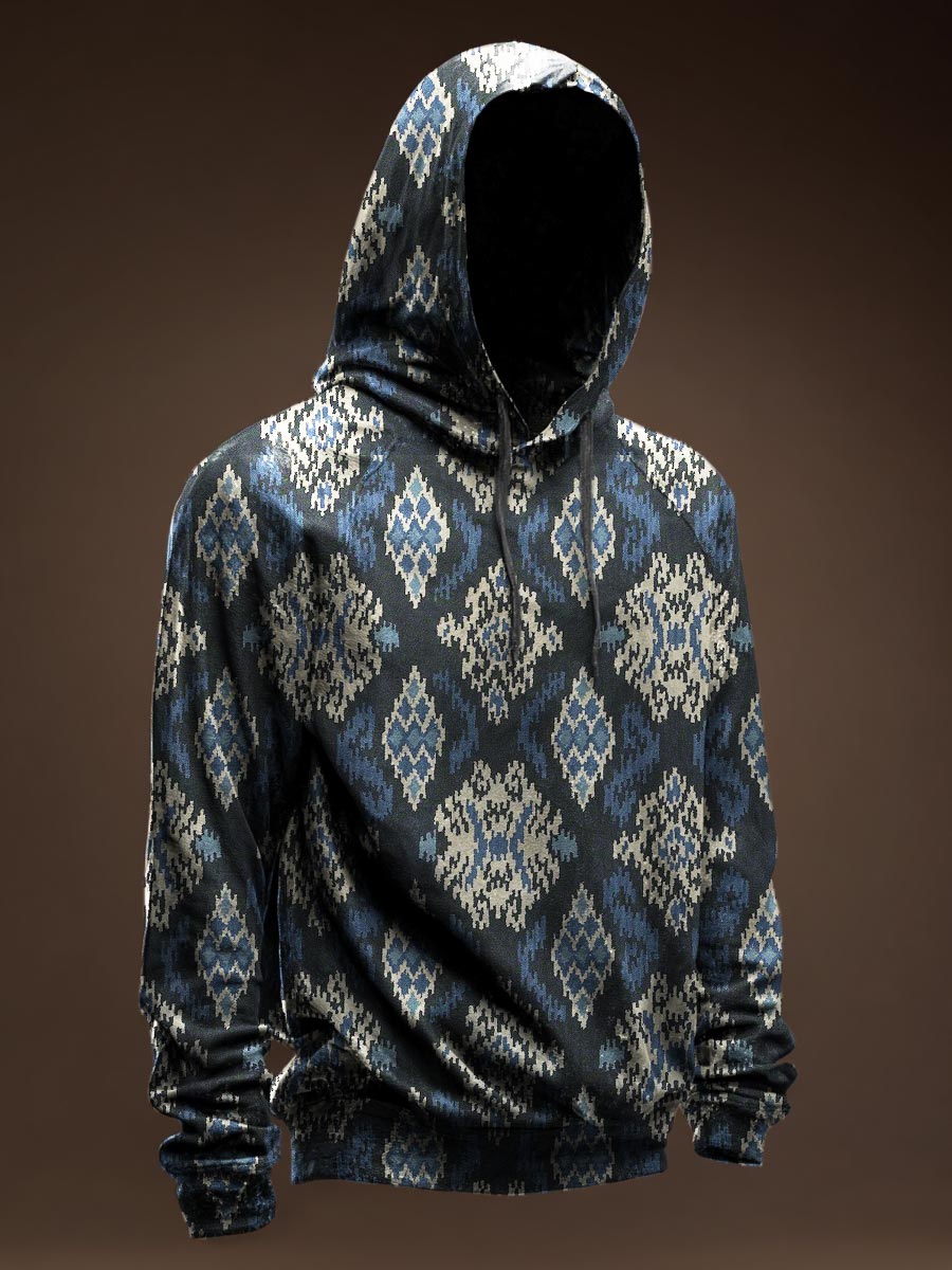 Vintage Pattern Casual Hoodie Sweatshirt