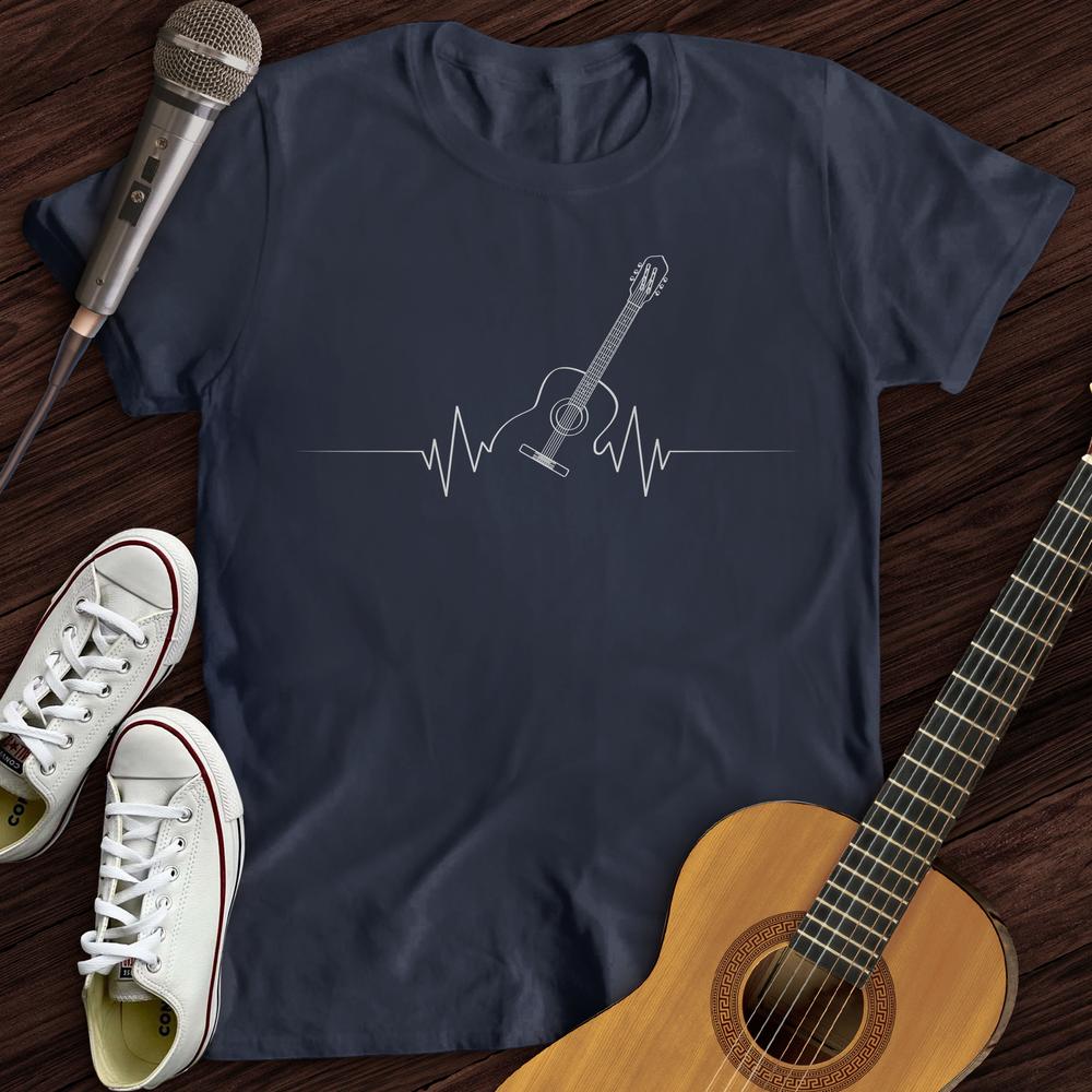 Acoustic Guitar Heart Beat T-Shirt