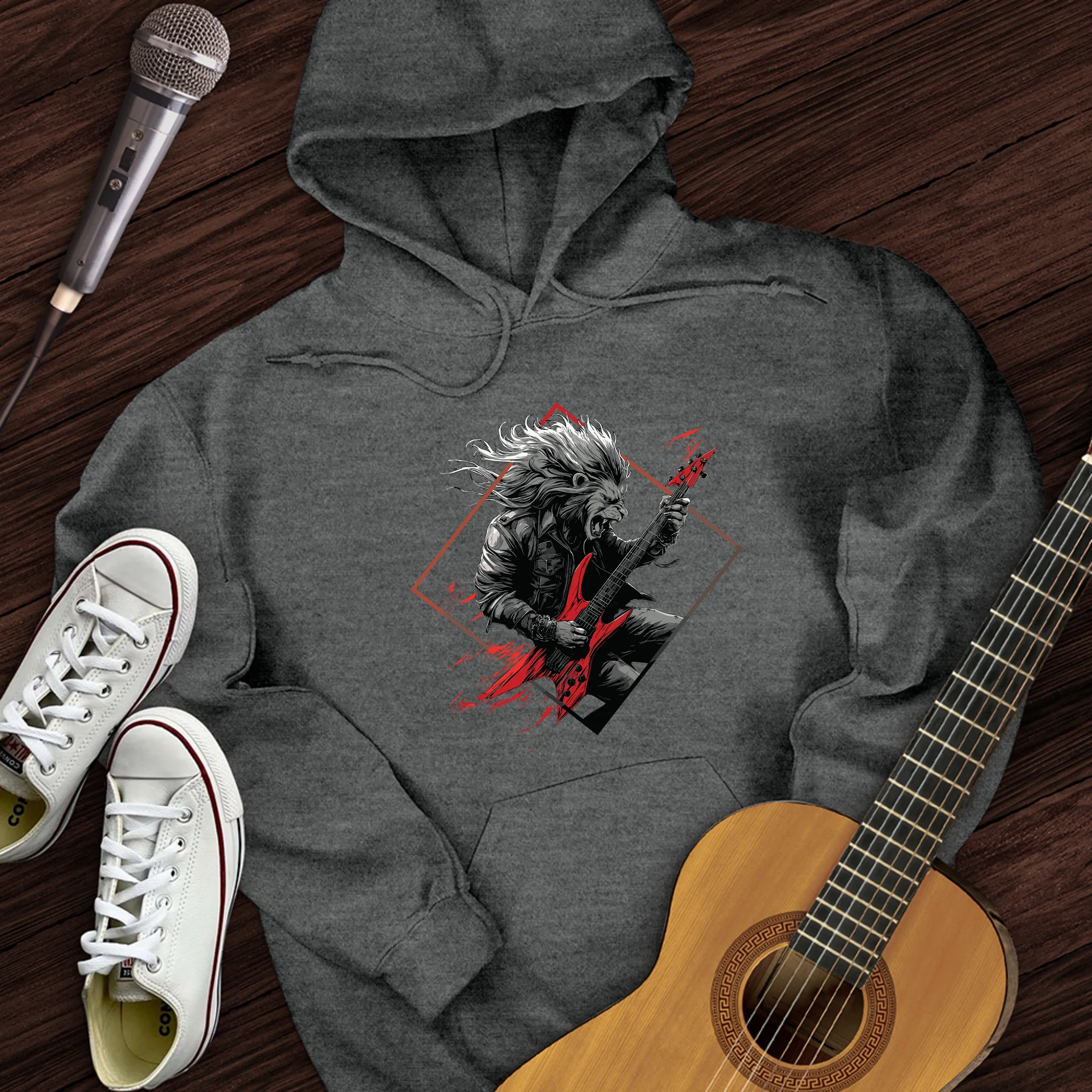 Lion Guitar Hoodie