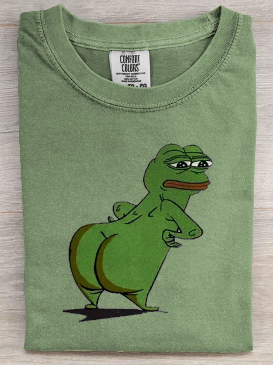 Funny Frog Art Casaul Short Sleeve T-shirt