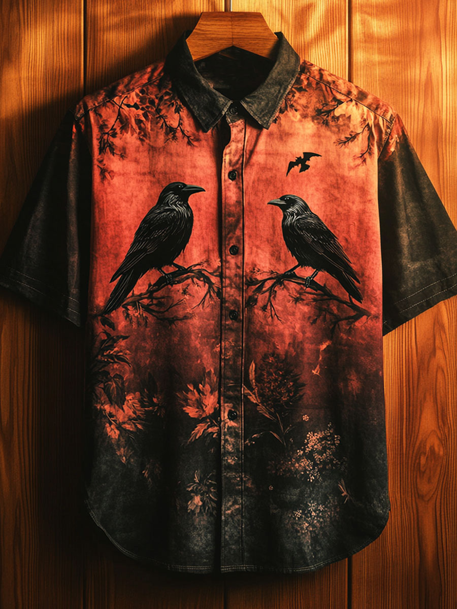 Dark Crow Art Print Casual Shirt