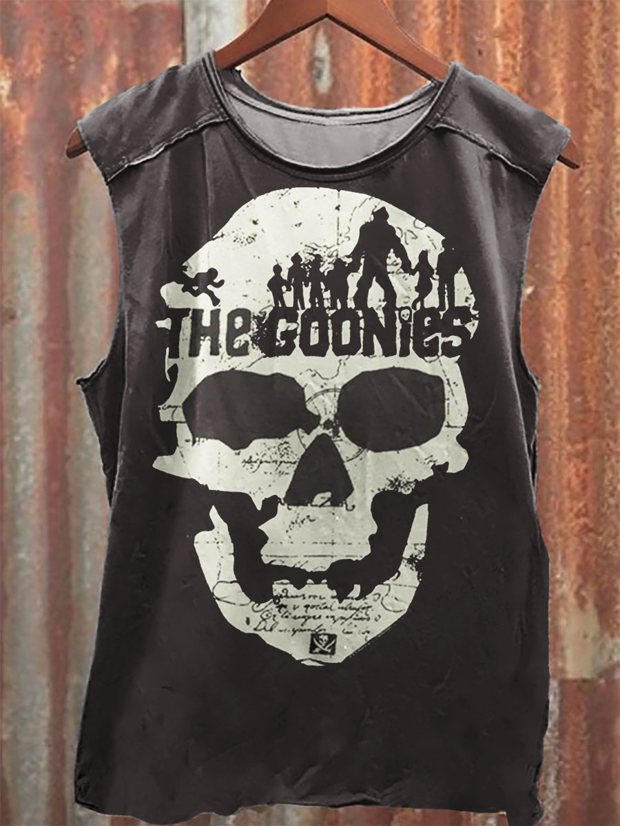 Vintage Print 100% Cotton Casual Tank Top