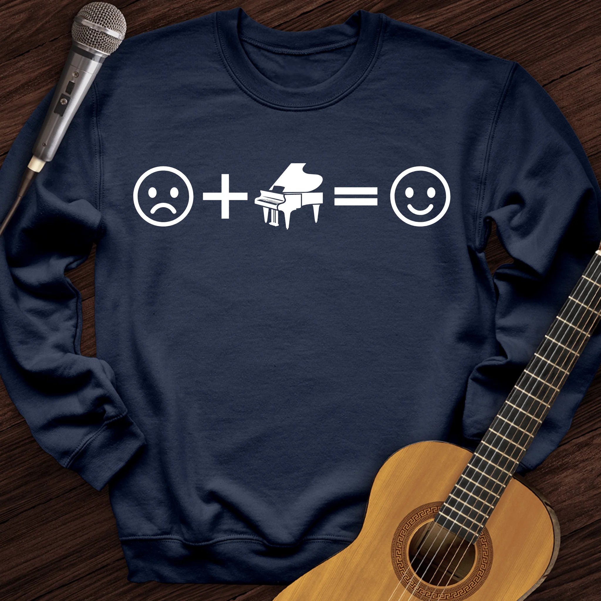Piano Makes Me Happy Crewneck