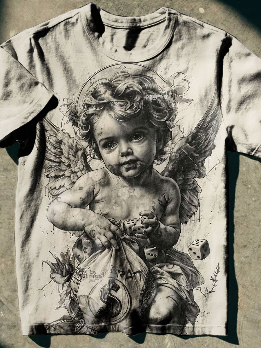 Dark Angel Print Casual T-shirt