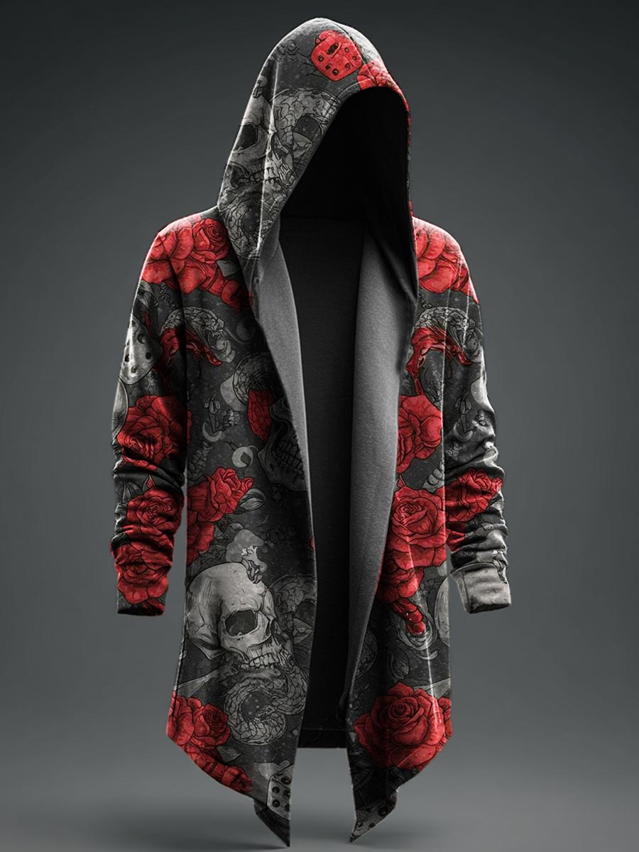 Autumn Halloween Retro Prints Casual Hoodie Jacket