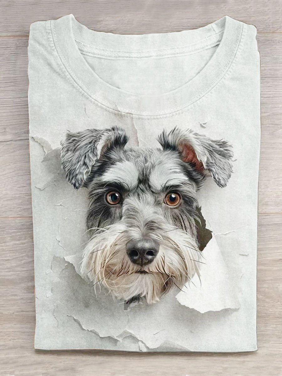 Unisex Shirt Funny Dog Art Print Design T-shirt