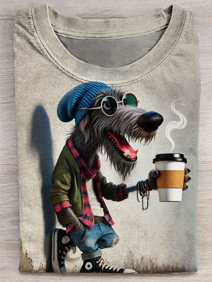 Funny Dog ​​Print Casual T-shirt