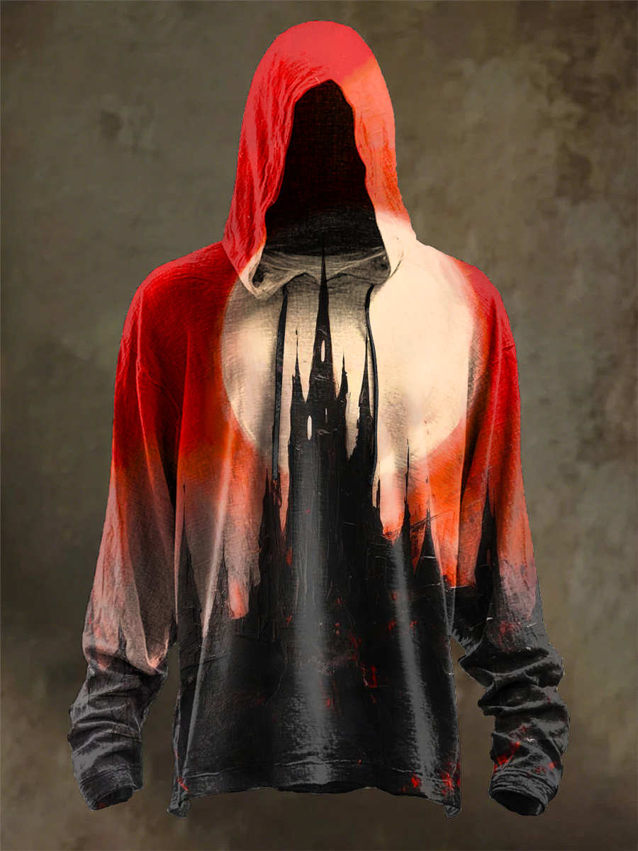 Retro Dark Halloween Art Print Casual Sweatshirt