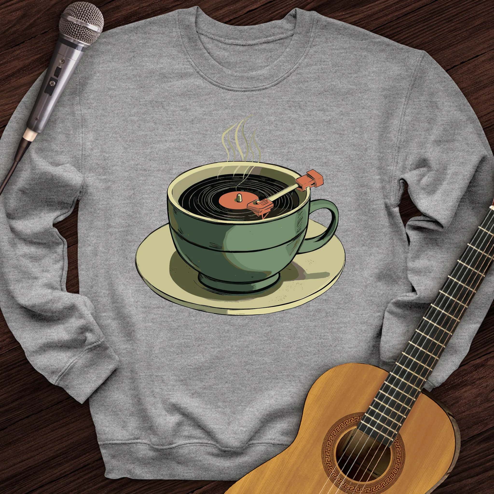 Coffee Cup Record Player Crewneck