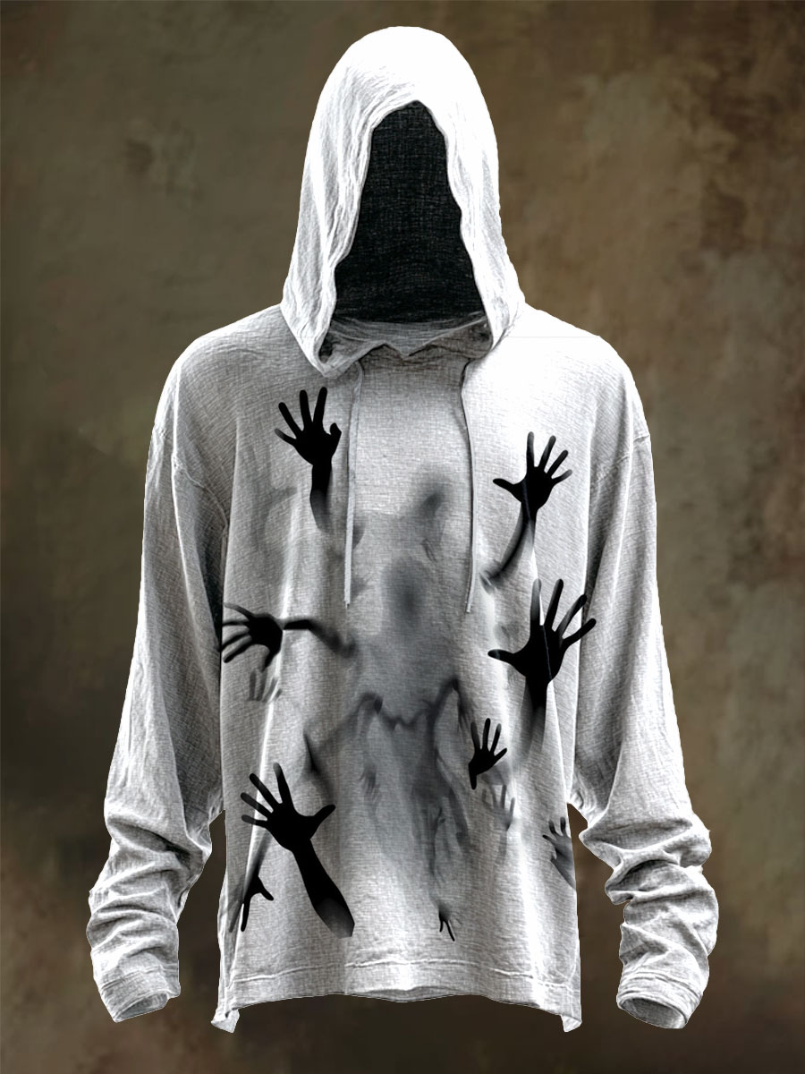 Halloween Art Print Casual Long Sleeve Hoodie Shirt