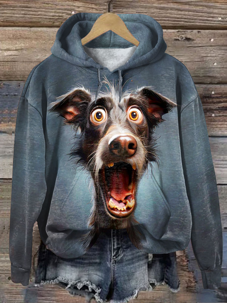 OMG Funny Dog Art Print Casual  Sweatshirt