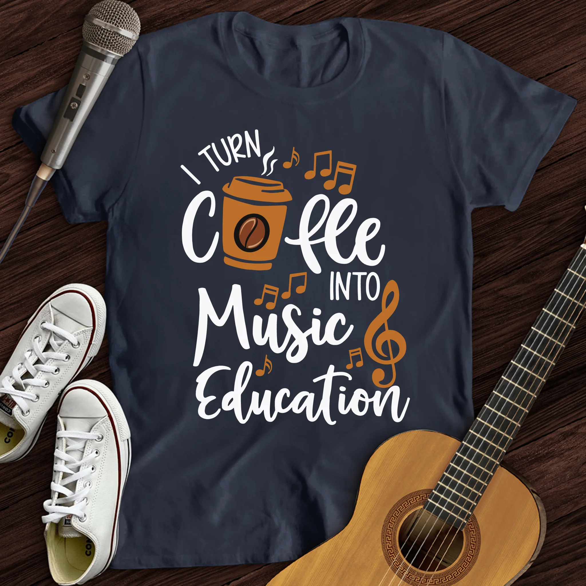 Coffee Into Music education T-Shirt