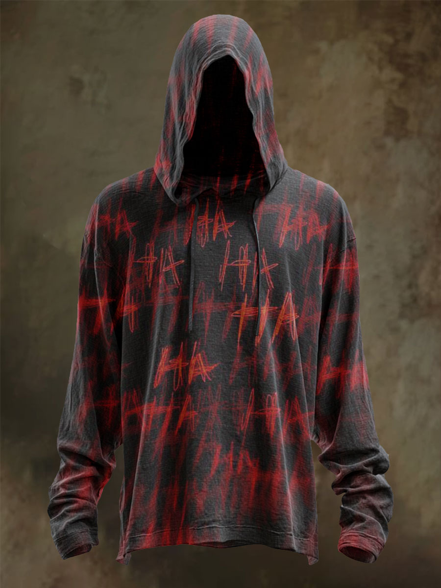 Halloween Art Print Casual Long Sleeve Hoodie Shirt
