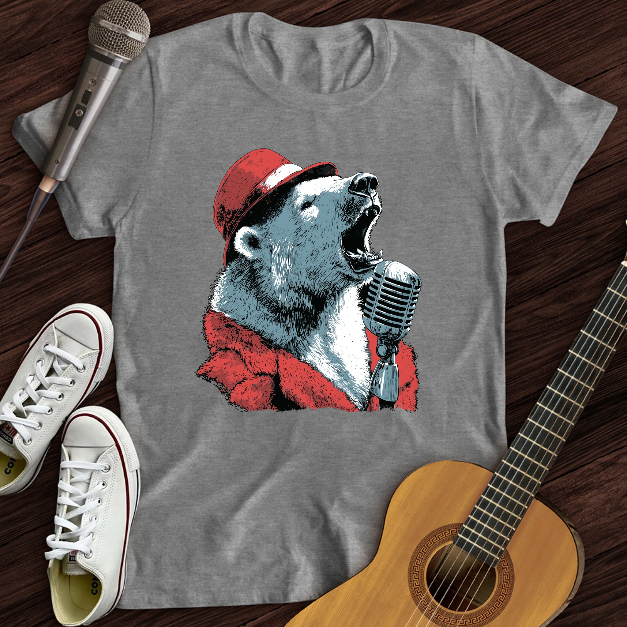 Polar Bear Microphone T-Shirt