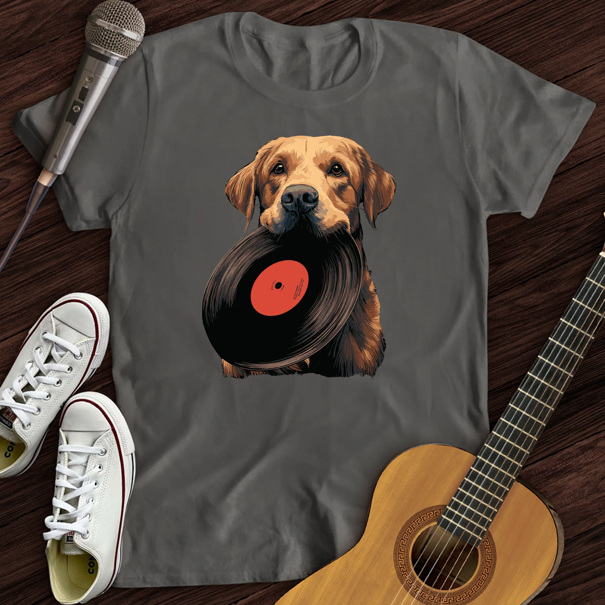 Golden Retriever Vinyl T-Shirt