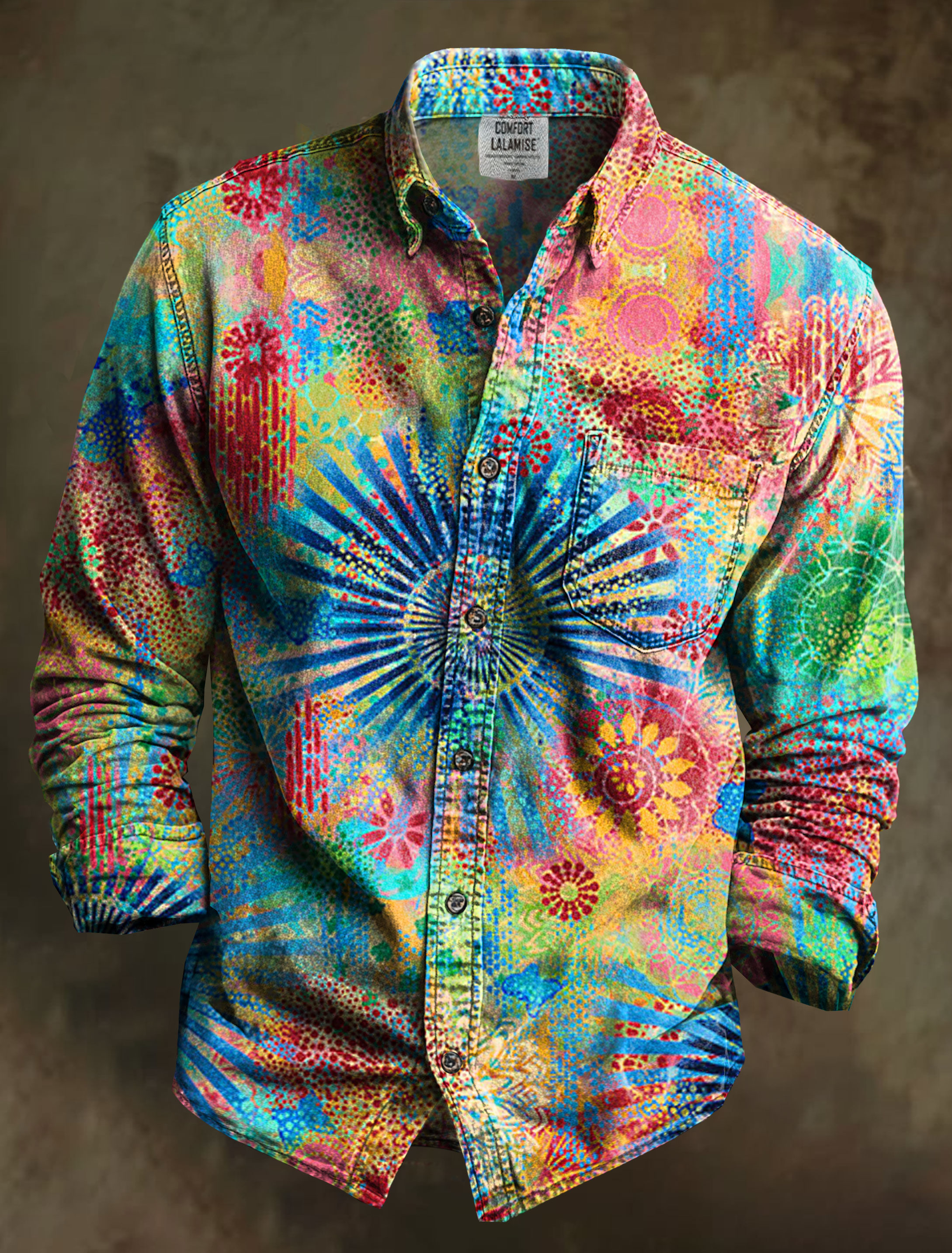 Free Spirit Art Print 100% Cotton Long Sleeve Shirt