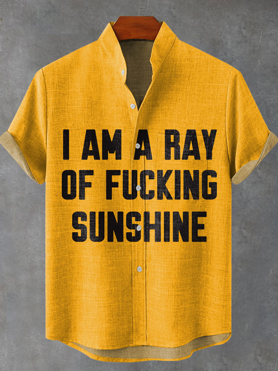 Funny Quote  Print Casual 100% Cotton Shirt